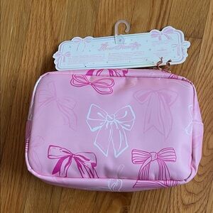 Pink Bow Cosmetic Bag